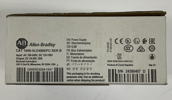 Allen Bradley 1606-XLE480EPC Conformal Coated Power Supply 1-Phase