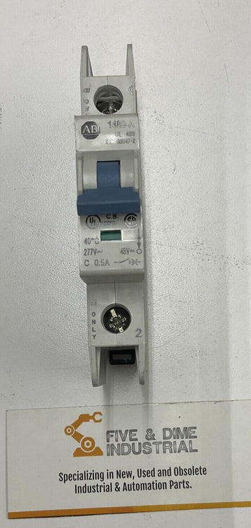Allen Bradley 1489-A1C005 Ser. A Din Mount Circuit Breaker 0.5 Amp