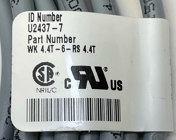Turck WK4.4T-6-RS-4.4T Cable Female Straight Male U2437-7 4-Pole, 4-Wire 90°