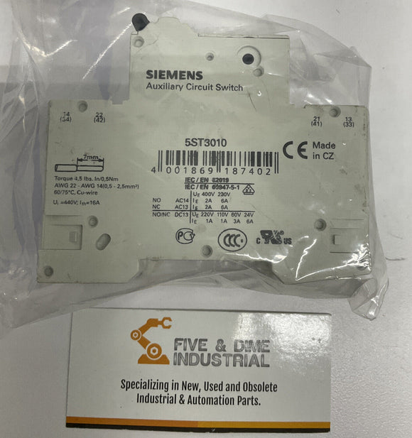 Siemens 5SY6510-7 Circuit Breaker 3P 10A