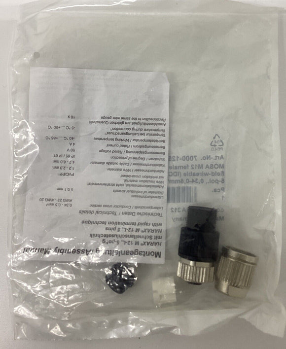 Murr 7000-12593-0000000 MOSA 5-Pole M12 Female Field Connect