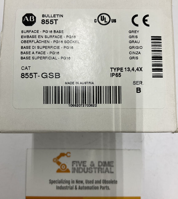 Allen Bradley 855T-GSB Ser. B Stack Light Base