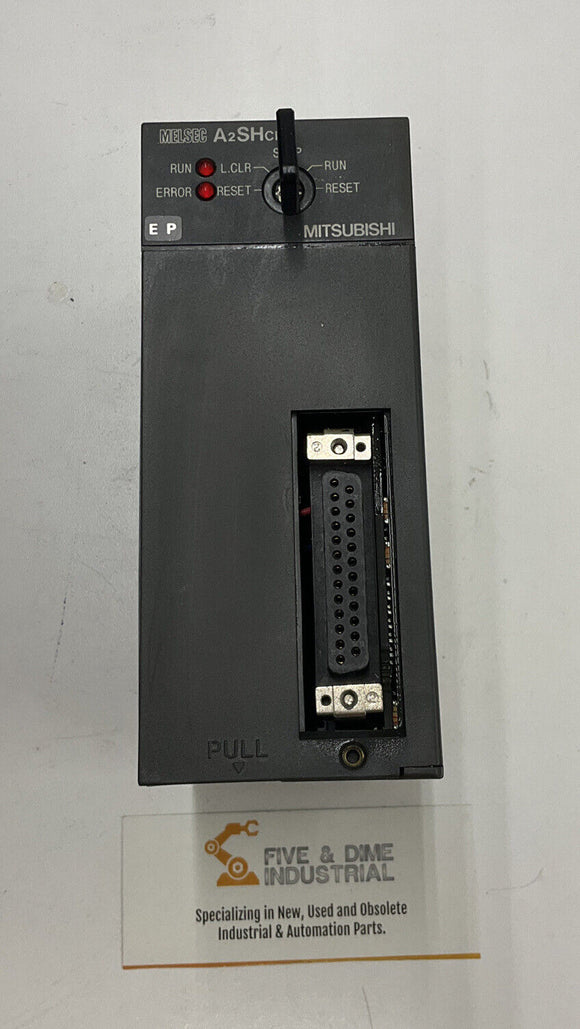 Mitsubishi A2SHCPU CPU PLC, 14k Step Processor w/ Key