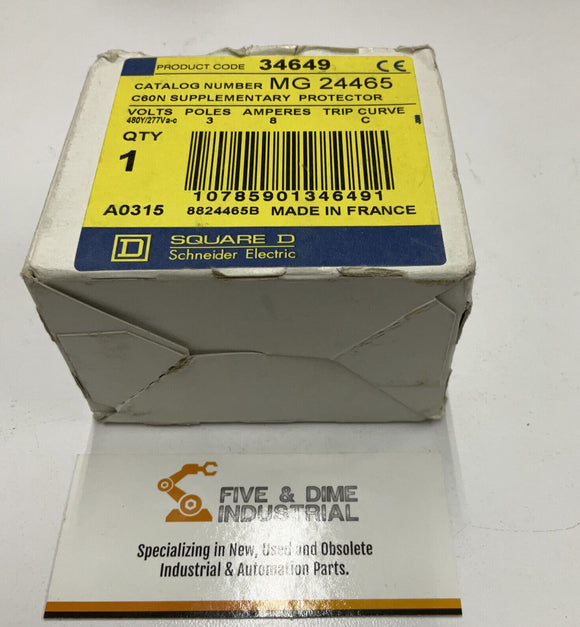 Square D MG24465 Supplementary Protector Merlin  Multi9 3-Pole 8 Amp