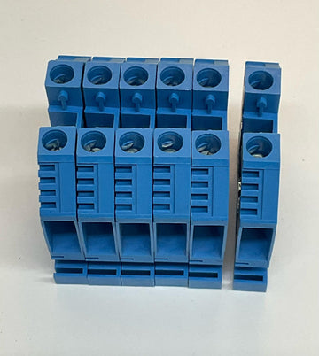 Morsettitalia MI Euro 10 Blue Package of 6 Terminal Blocks - 0