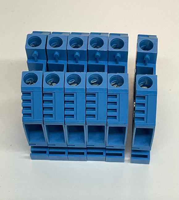 Morsettitalia MI Euro 10 Blue Package of 6 Terminal Blocks