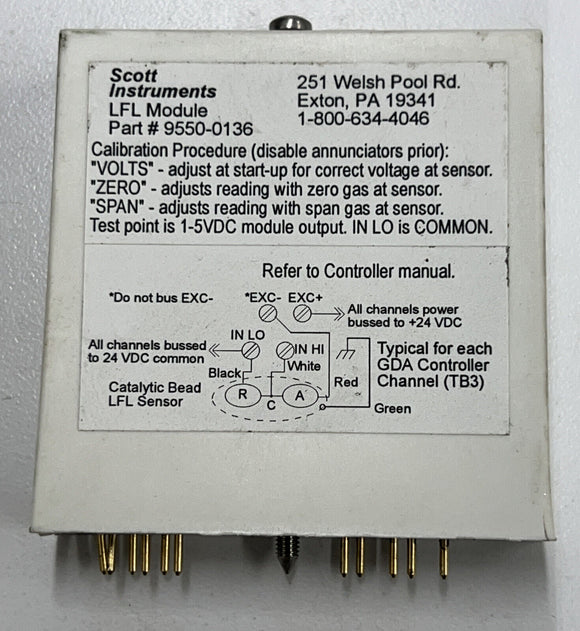 Scott Instruments / Bacharach LFL Module 9550-0136
