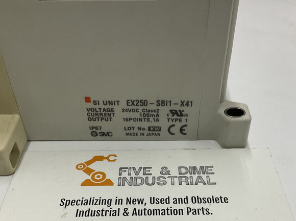 SMC EX250-SBI1-X41 Manifold SI-Unit 8 Slot with 7 Valves