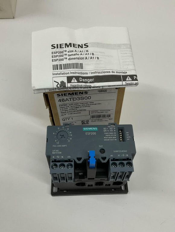 Siemens 48ATD3S00 Solid State Overload Relay ESP200  5.5-22A