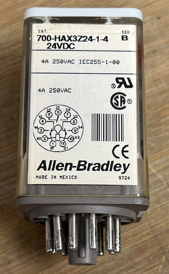 Allen Bradley 700-HAX3Z24-1-4 Relay 24 VDC 4A 250 VAC Lot of 3