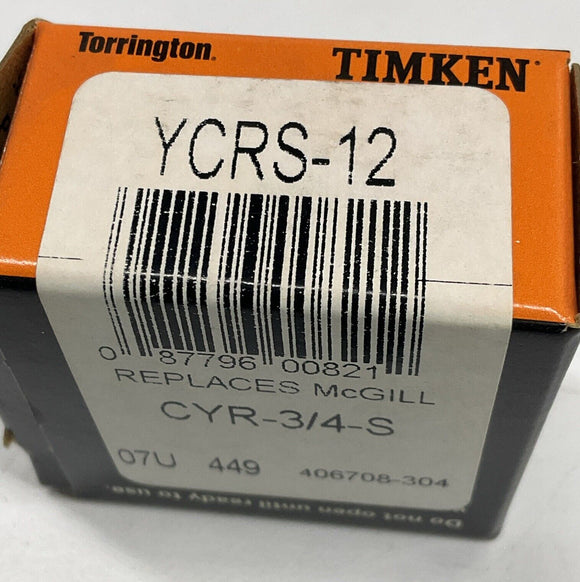 Timken Torrington YCRS-12 Yoke Roller Bearing