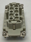 Harting 10 E-BU-S HAN Female Connector, 10 Pole, 10 Pin, Screw Terminal-3