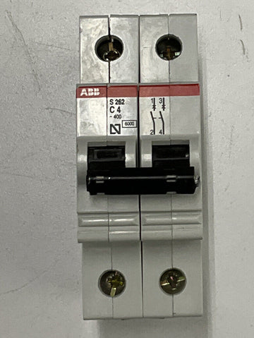 ABB S262-C4  Circuit Breaker 4A 4 Amp 2P 2 Pole 480 Vac C Curve - 0