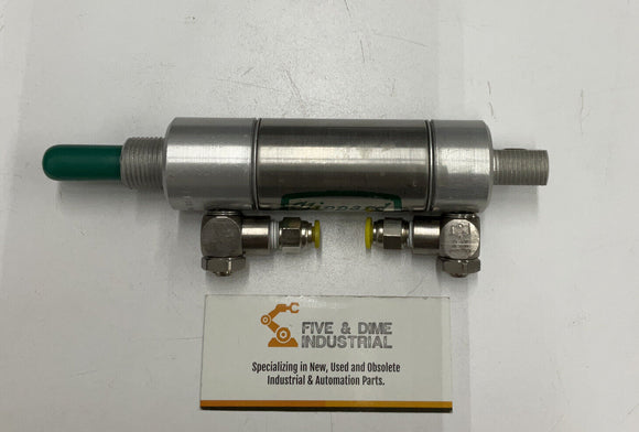 Clippard UDR-2-1 Pneumatic Cylinder 1-1/4" Bore 1" Stroke w/ Fittings