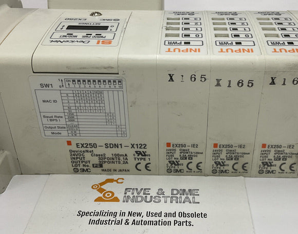SMC EX250-SDN1-X122 DeviceNet IE2 Input Modules + 5 Various Valves
