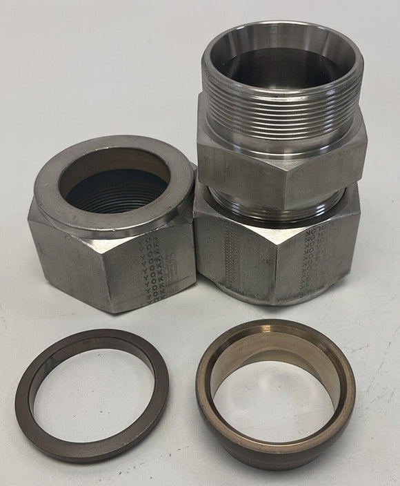 SSP ISS-D-20-U / D-20-U Duolok 1-1/16" Dual-Ferrule Stainless Union Fitting