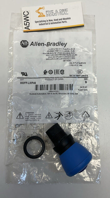 Allen Bradley  800FP-LMP46 40mm Blue Illuminated Push Pull Button