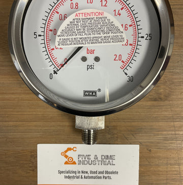 Wika 232.53 4" Pressure Gauge 30 Psi/Bar 1/4" Npt Lm - 0