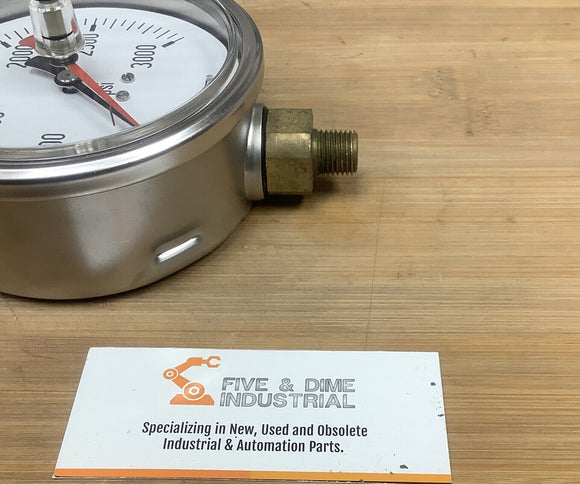 Wika 212.53 4 Pressure Gauge 4271735 3000 PSI 1/4 Lm