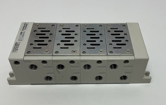 SMC VV714-02R-03D 4-Bank Valve Manifold