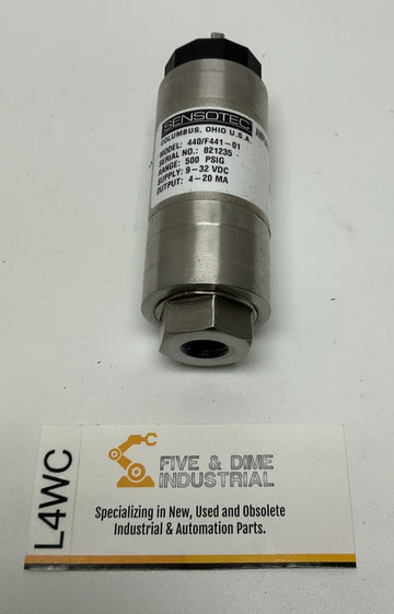 Honeywell Sensotec 440/F441-01 Pressure Transducer 500PSIG 9-32 VDC