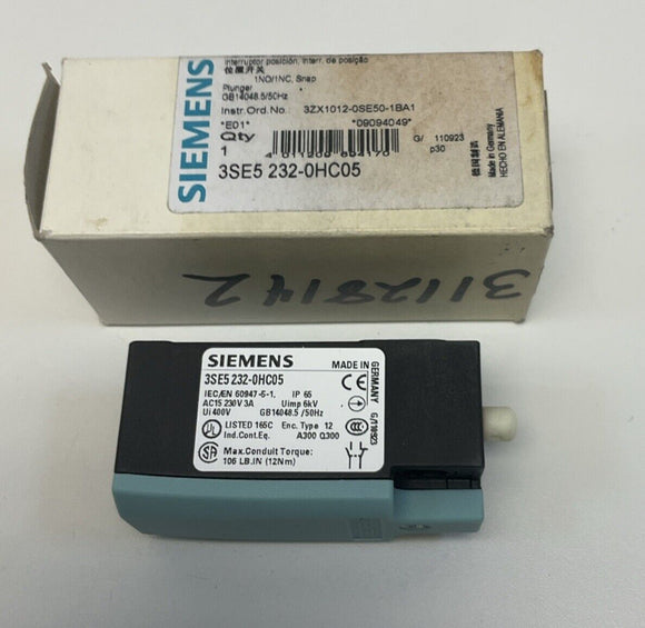 Siemens 3SE5 232-0HC05 Siemens Snap Switch 1NO/1NC