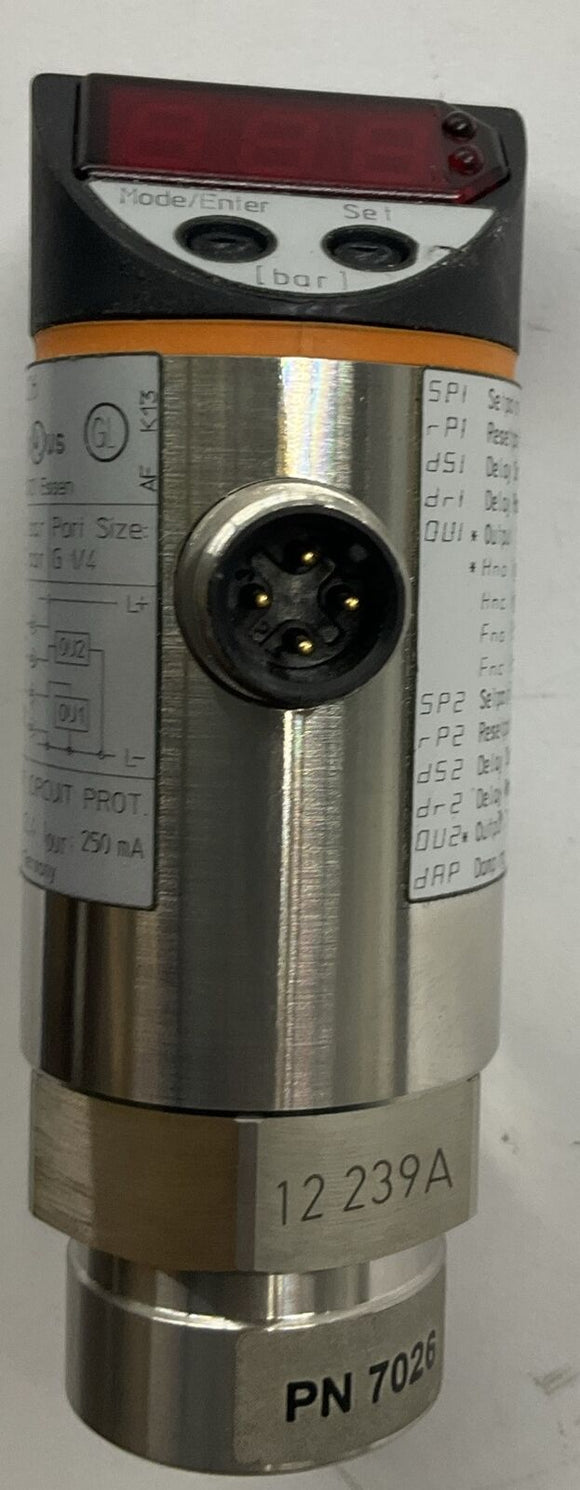 IFM Efector PN7026 Pressure Sensor
