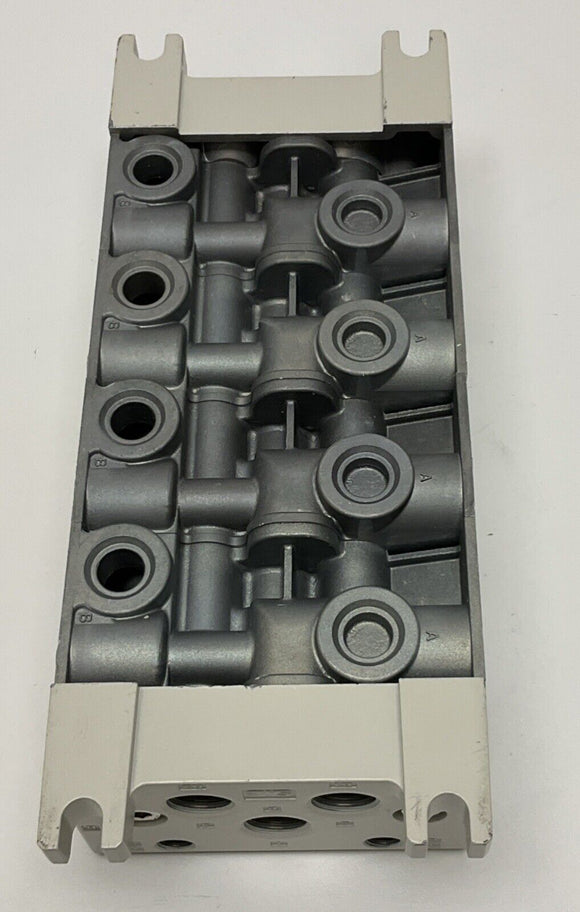 SMC VV714-02R-03D 4-Bank Valve Manifold