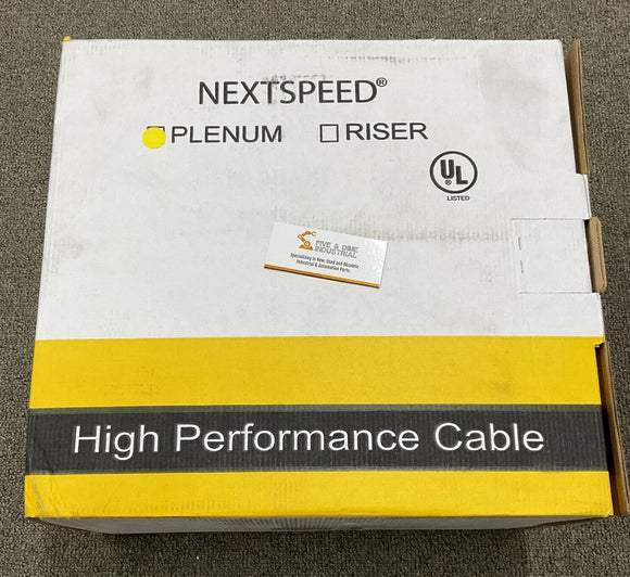 Hubbell NextSpeed C6RPEY 1000 Ft. Yellow Plenum CAT6 Cable / Wire 4-Pair (OV)