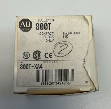 Allen Bradley 800T-XA4 Shallow Contact Block 2-Normally Closed - 0