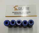 SMC Lot of 5 KQH06-00 Push to Connect Union 6mm-2