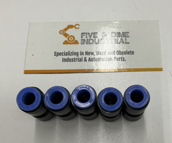 SMC Lot of 5 KQH06-00 Push to Connect Union 6mm