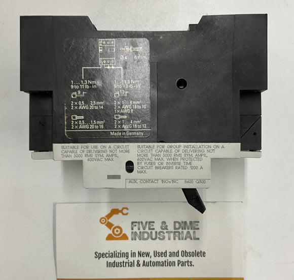 Siemens 3VU1300-1ME00 Circuit Breaker 0.4-0.6A