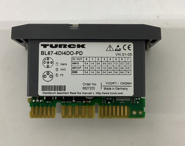 Turck BL67-4DI4DO-PD Input Output Module 6827203 - 0