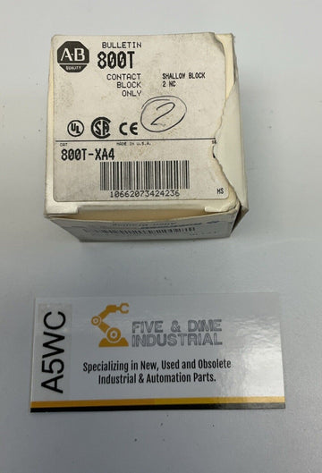 Allen Bradley 800T-XA4 Shallow Contact Block 2-Normally Closed