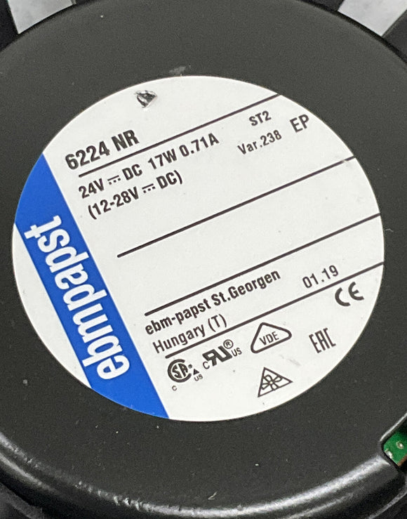 Ebmpapst 6224-NR Cooling Fan 12-28 Vdc 17 Watts 0.17A