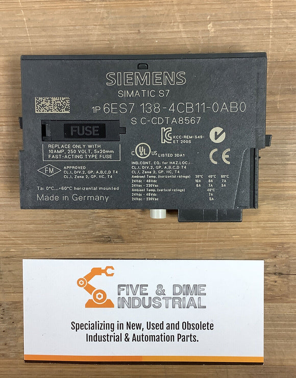 Siemens 6ES7 138-4CB11-0AB0 Digital Power Module