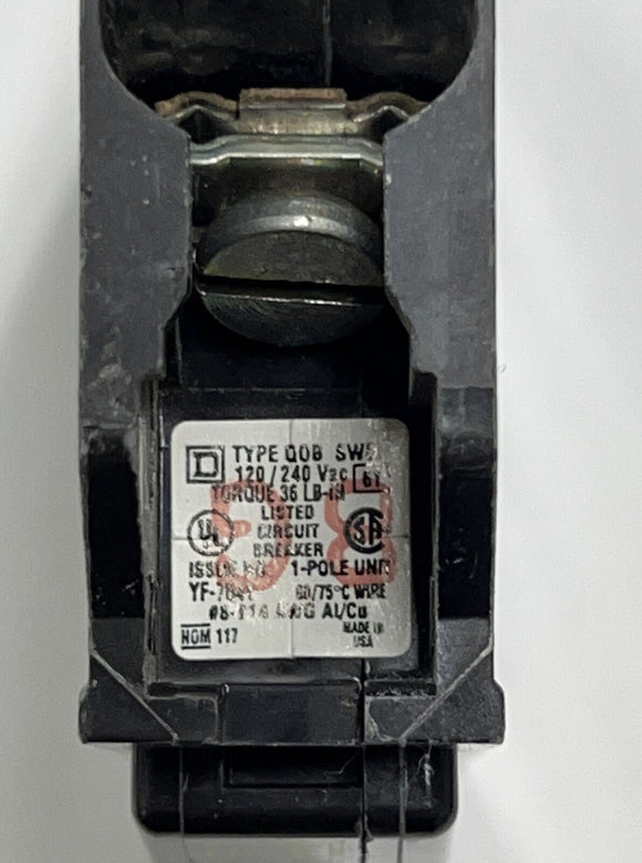 Square D QOBSWS Circuit Breaker 20A 1-Pole  SR-241 120/240 VAC