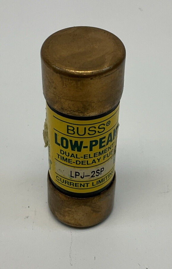 Bussmann LPJ-2SP Low-Peak 2-Amp Fuses Dual Element 600V Max. Pack of (3)
