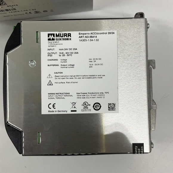 Murr Elektronik 85414 Emparro Accu Control UPS Module 1A3E5-1.04-1.02