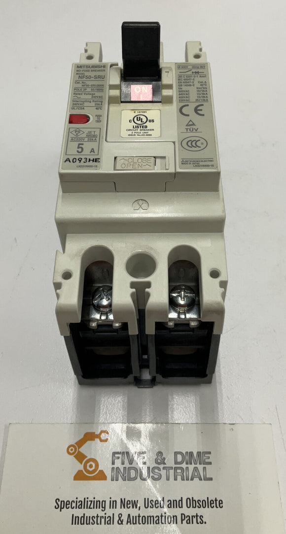Mitsubishi NF50-SRU 2 Pole 5 Amp Circuit Breaker Protector