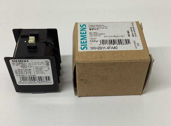 Siemens 3RH2911-4FA40 Auxiliary Contact Block 45/4NO