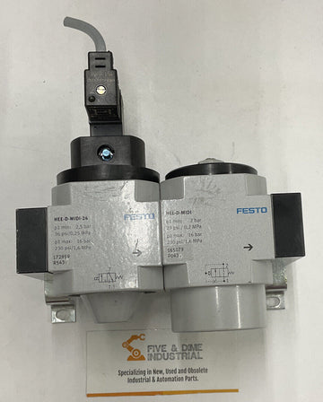 Festo HEE-D-Midi-24 / Held-Midi Pneumatic Valve Assembly w/Shut Off Valve