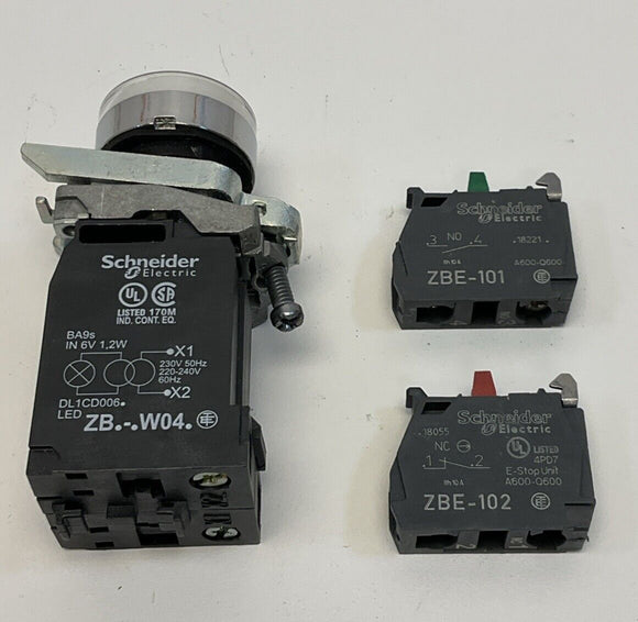 Schneider Electric XB4-BW3145 White Push Button