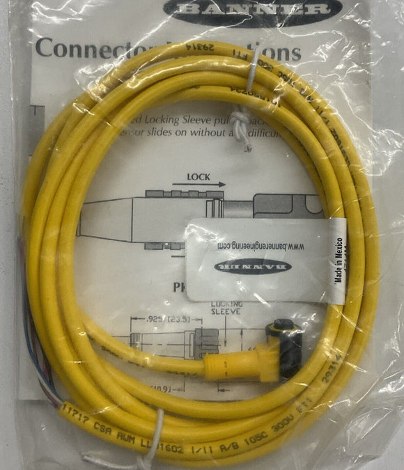 Banner 62998 / PKW-6Z-2 Single-End, Pico Female, 6-Pole 90° Sensor Cable