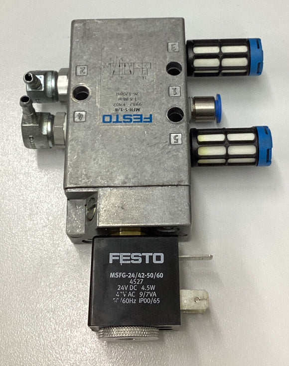 Festo MFH-5-1/8 Solenoid Valve 24vDC