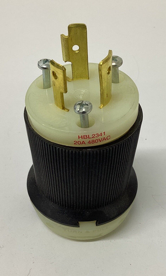 Hubbell HBL2341 / 2341  2-Pole, 3-Wire 20A Twist-Lok Male Plug