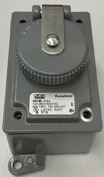 Russell Stoll 3744 Receptacle Box, 10A, 250V/600VAC - 0