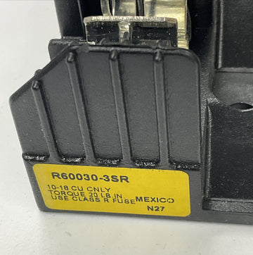 Bussmann Buss R600030-3SR Class R, 3-Pole Fuse Holder 600V 30A - 0