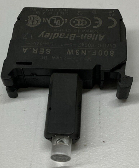 Allen Bradley 800F Ser. A White Led Module 24 Vdc